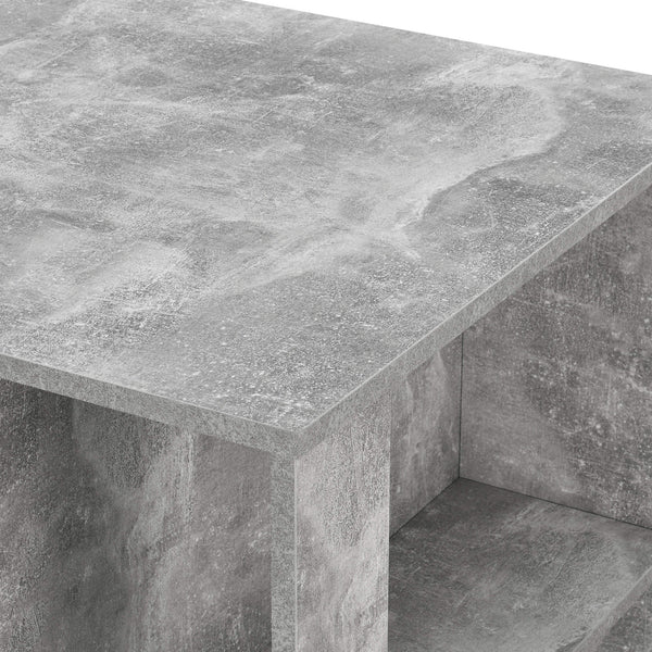 Bancone bar 120x60x106 cm con 3 ripiani, effetto cemento