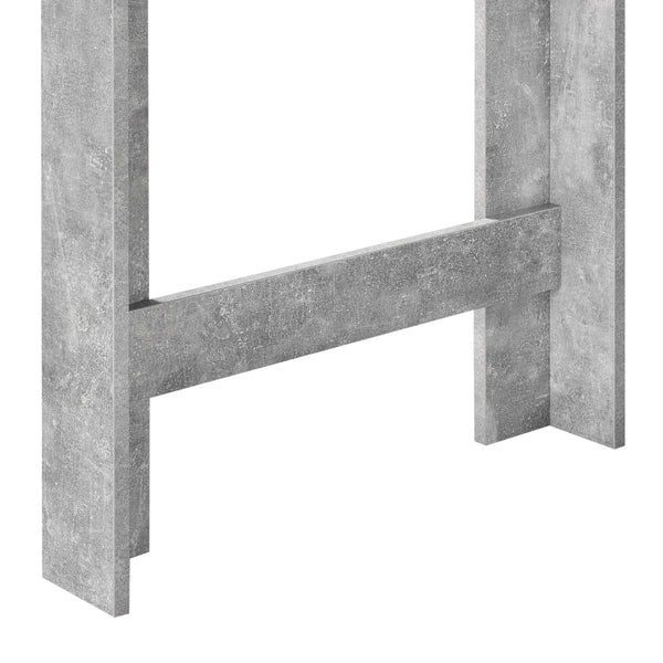 Bancone bar 120x60x106 cm con 3 ripiani, effetto cemento