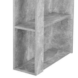 Bancone bar 120x60x106 cm con 3 ripiani, effetto cemento