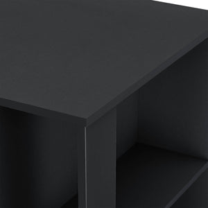 Bancone bar Danderyd 120x60x106 cm con 3 ripiani, nero