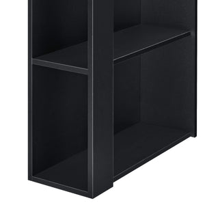 Bancone bar Danderyd 120x60x106 cm con 3 ripiani, nero
