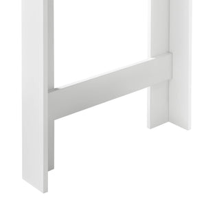 Bartheke Danderyd 120x60x105.5 cm mit 3 Ablageflächen Weiss