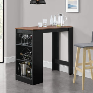 Bancone bar Kouvola 110x50x103 cm con 3 ripiani