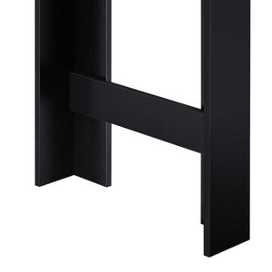 Tavolo da bar 110x50x103 cm con 3 ripiani, nero/rovere