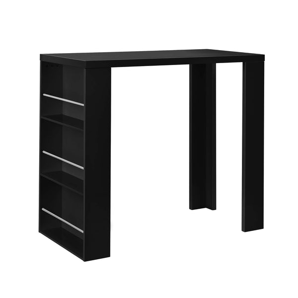 Tavolo da bar Bonn 117 x 57 x 106,5 cm con 3 scomparti, nero 