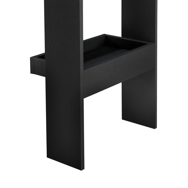 Tavolo da bar Bromölla 120x45x106 cm Nero/Rovere scuro