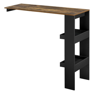 Tavolo da bar Bromölla 120x45x106 cm Nero/Rovere scuro