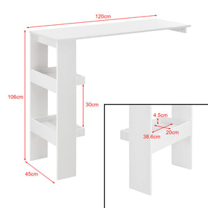 Bartisch Bromölla 120x45x106 cm Weiss