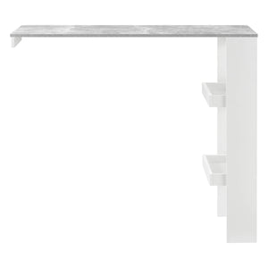 Tavolo da bar Bromölla 120x45x106 cm bianco/effetto cemento 