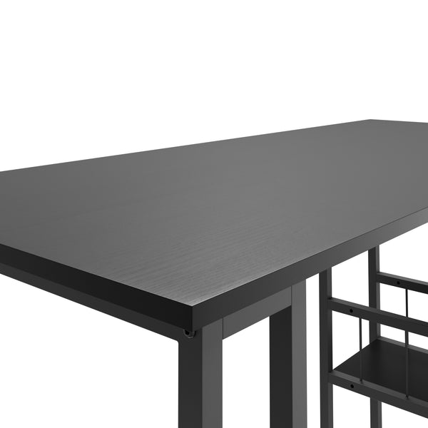 Table de bar SAMUEL 120 x 50 x 105 cm noire