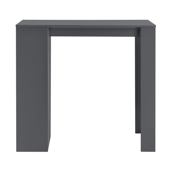 Tavolo da bar Kouvala 110x50x103 cm, mobile bar per la casa con 3 scomparti, grigio scuro