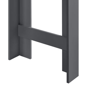 Tavolo da bar Kouvala 110x50x103 cm, mobile bar per la casa con 3 scomparti, grigio scuro
