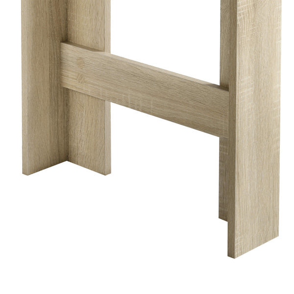 Kouvala bar table 110x50x103 cm, home bar with 3 compartments, oak look