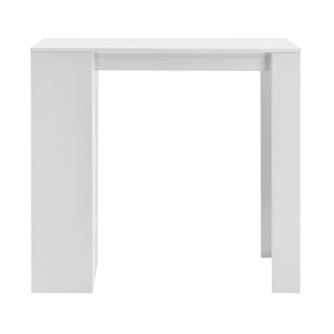 Tavolo da bar Kouvala 110x50x103 cm bar per la casa con 3 scomparti bianco