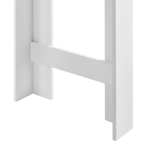 Tavolo da bar Kouvala 110x50x103 cm bar per la casa con 3 scomparti bianco