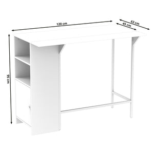 Bartisch LANZEN klappbar 120 x 45/63 x 95 cm natur