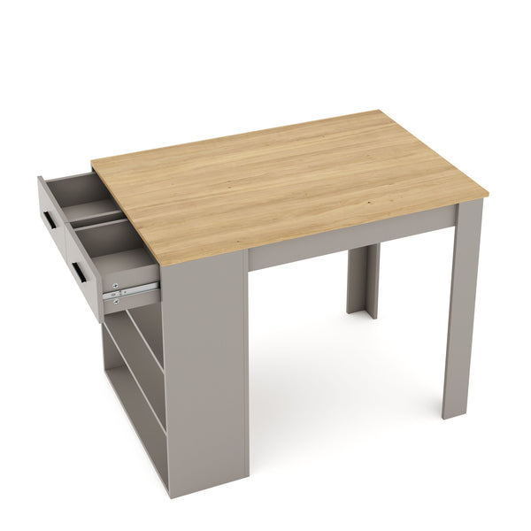 Tavolo da bar MORRISON 100 x 67 x 77 cm naturale/antracite