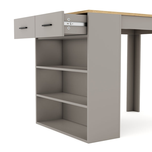 Tavolo da bar MORRISON 100 x 67 x 77 cm naturale/antracite