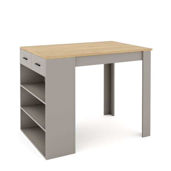 Tavolo da bar MORRISON 100 x 67 x 77 cm naturale/antracite