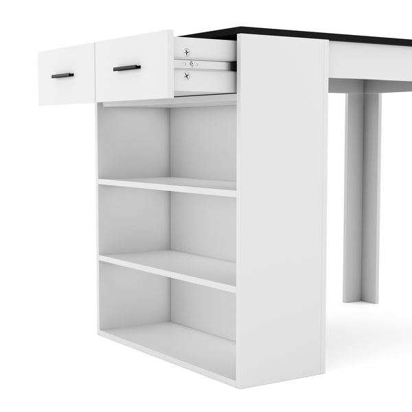 Tavolo da bar MORRISON 100 x 67 x 77 cm bianco/antracite