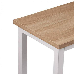 Bartisch aus Metall, Tischplatte aus MDF, 100x40x100 cm eiche hell