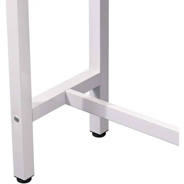 Bartisch aus Metall, Tischplatte aus MDF, 100x40x100 cm eiche hell