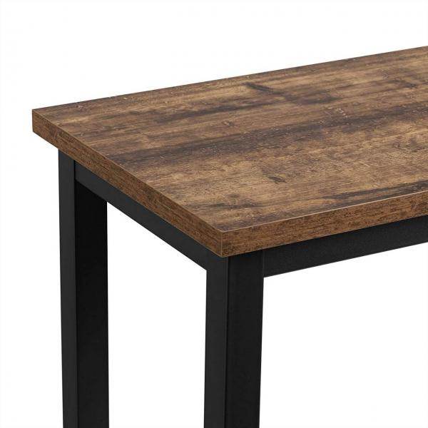 Bartisch aus Metall, Tischplatte aus MDF, 100x40x100 cm holz vintage