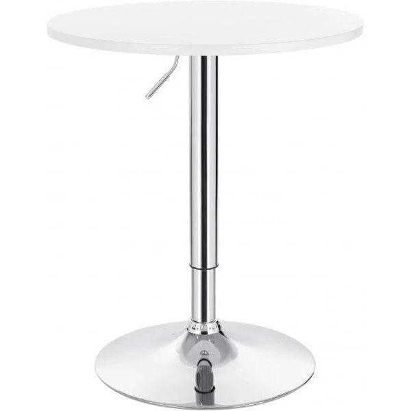 Bartisch höhenverstellbar 68-88 cm Partytisch Weiss
