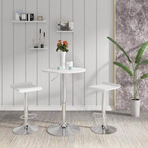 Bartisch höhenverstellbar 68-88 cm Partytisch Weiss