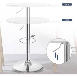 Bartisch höhenverstellbar 68-88 cm Partytisch Weiss