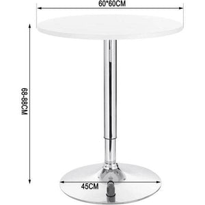 Bartisch höhenverstellbar 68-88 cm Partytisch Weiss