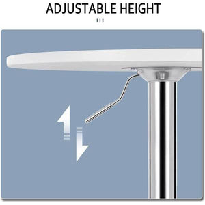 Bartisch höhenverstellbar 68-88 cm Partytisch Weiss