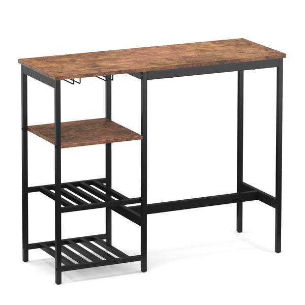 Bar table with shelf vintage BONITA 110 x 40 x 90 cm