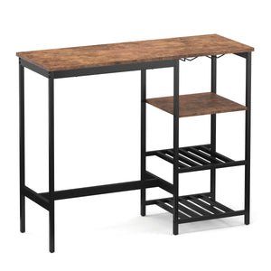 Bar table with shelf vintage BONITA 110 x 40 x 90 cm