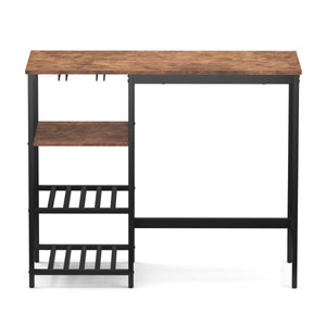 Bar table with shelf vintage BONITA 110 x 40 x 90 cm