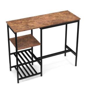 Bar table with shelf vintage BONITA 110 x 40 x 90 cm