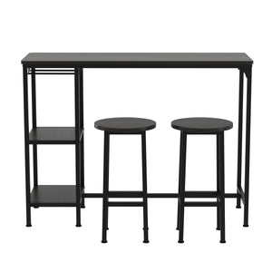 Bartisch mit Barhocker Set HOVMARK 120 x 40 x 90 cm schwarz