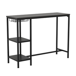 Bartisch mit Barhocker Set HOVMARK 120 x 40 x 90 cm schwarz