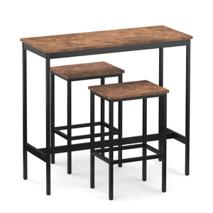 Vintage bar table and bar stool set BONITA 100 x 40 x 90 cm