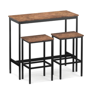 Vintage bar table and bar stool set BONITA 100 x 40 x 90 cm