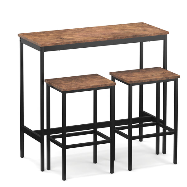 Vintage bar table and bar stool set BONITA 100 x 40 x 90 cm