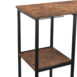 Vintage bar table and bar stool set BONITA 120 x 40 x 91 cm