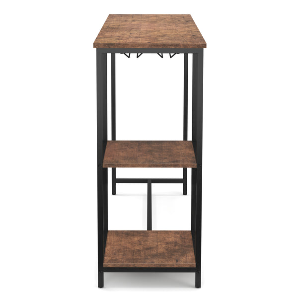 Vintage bar table and bar stool set BONITA 120 x 40 x 91 cm