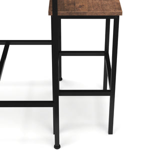 Bartisch mit Barhocker Set Vintage BONITA 60 x 60 x 90 cm