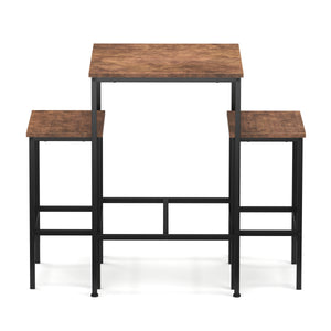 Bartisch mit Barhocker Set Vintage BONITA 60 x 60 x 90 cm