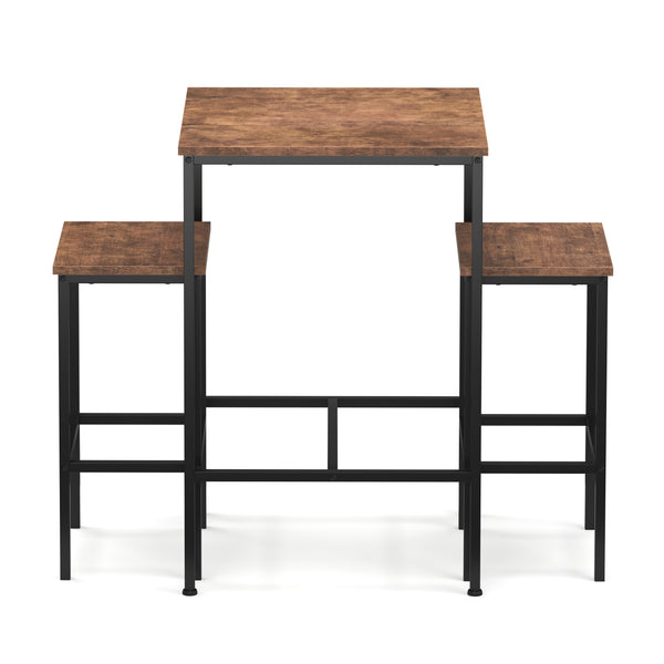 Bartisch mit Barhocker Set Vintage BONITA 60 x 60 x 90 cm