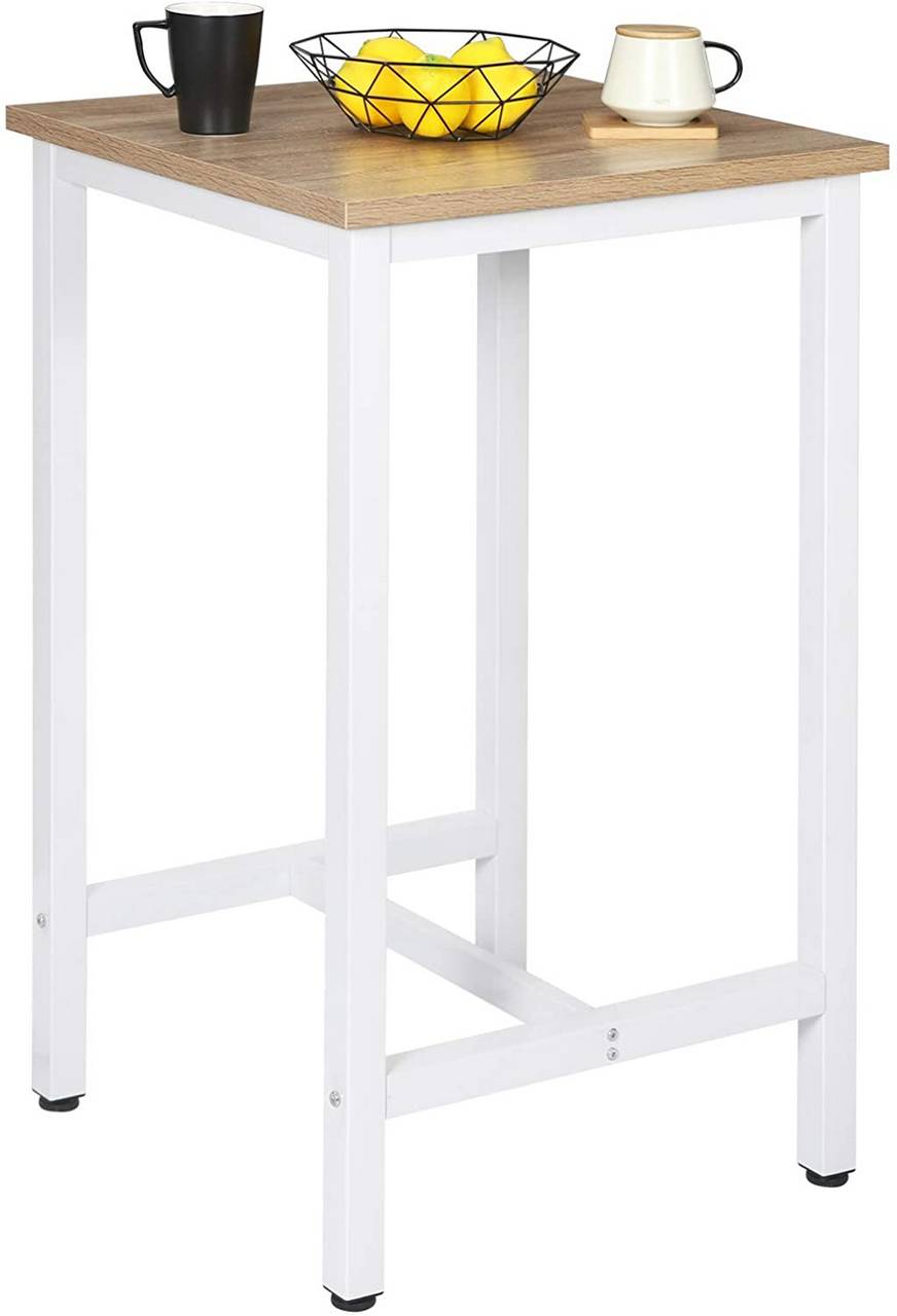 Bartisch aus Metallgestell, Tischplatte aus MDF