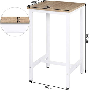 Bartisch aus Metallgestell, Tischplatte aus MDF