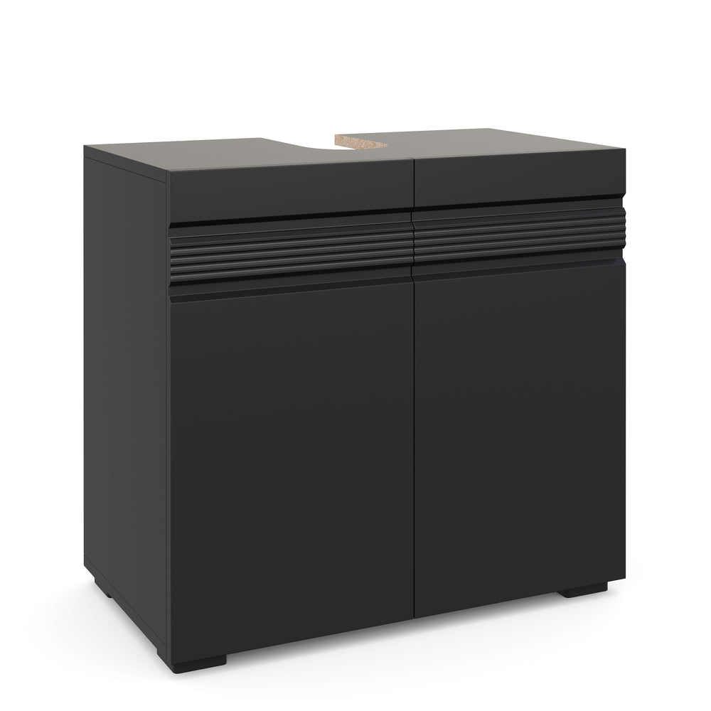 Meuble-lavabo 60 x 34 x 56 cm noir