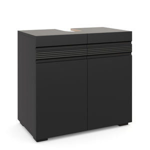 Waschbeckenunterschrank 60 x 34 x 56 cm schwarz